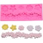 Moule en silicone Frises florales et fleurs décoratives