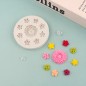 Moule en silicone Mini-fleurs et rosaces décoratives