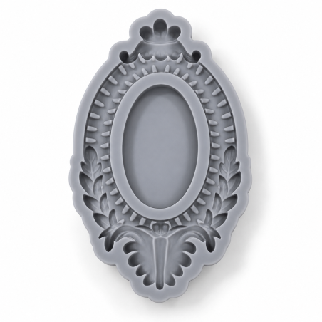 Moule en silicone Cadre ovale baroque
