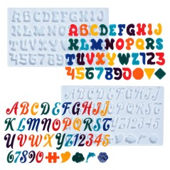 Moule en silicone Alphabet et chiffres pour résine