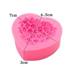 Moule En Silicone Pour bougie - Coeur Rose