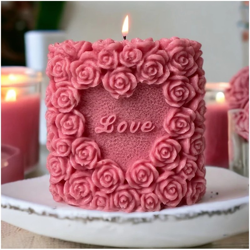 Moule En Silicone Bougie - Love Candle