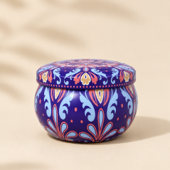 Pot en métal décoratif avec couvercle