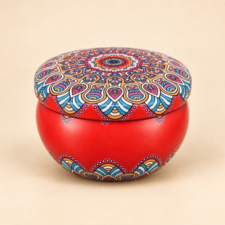 Pot en métal décoratif avec couvercle
