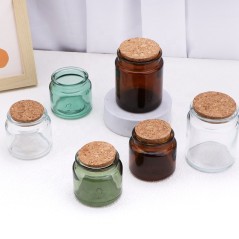 Pot En Verre Ambré - Bouchon En Liège