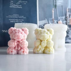 Moule en silicone pour bougies nounours– Grand modèle