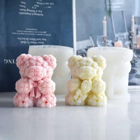 Moule en silicone pour bougies nounours– Grand modèle